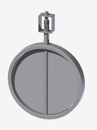 Rookgasklep vlinderklep tussenklem type R4E 3D model
