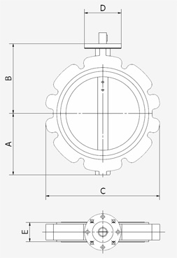 vloeistof-vlinderklep-lugged-divers