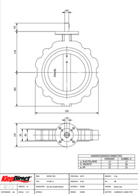 vloeistof-vlinderklep-lugged-maatschets-bare shaft