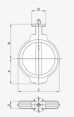 vloeistof-vlinderklep-tussenklem-high performance